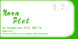 nora plel business card